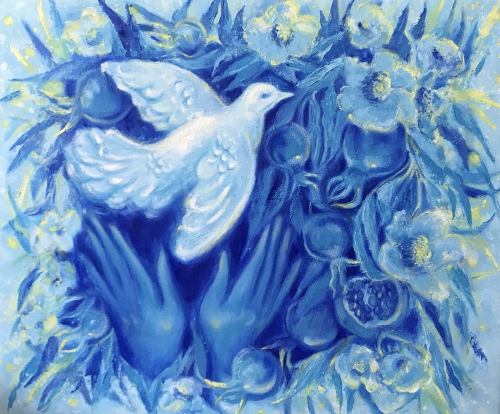 心中飞鸽 50x60cm 2020年 布面油画.jpg