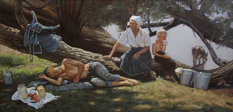 3.Сон пастушка牧民的梦   布面油画 . 70х140.см2017年_看图王.jpg