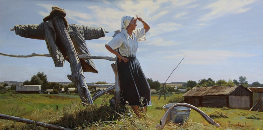 Ожидание 等待归来 .70х140см 布面油画 2017年_看图王.jpg