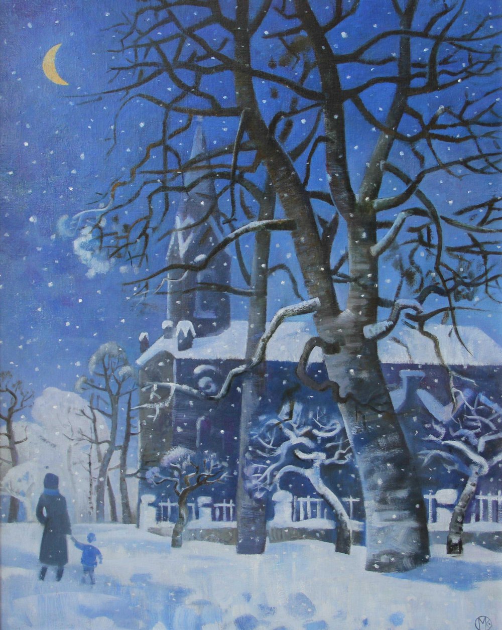 B265 玛丽亚 克尼亚泽娃《冬夜》 85x65 2010 布面油画.jpg