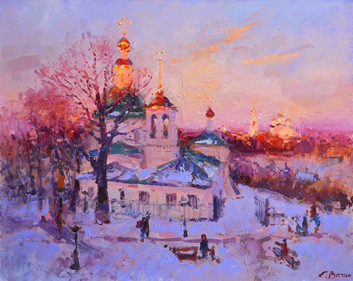 Последние лучи冬日的午后  40х50cm 布面油画 2020年.JPG