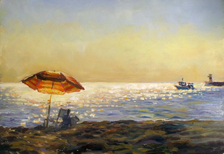 B82-21(油画，35см x 50см, 2013年, (2))  渡假.jpg