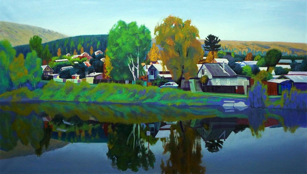 5. Сентябрь 秋高气爽的九月 布面油画 80х140cm 2019年.jpg