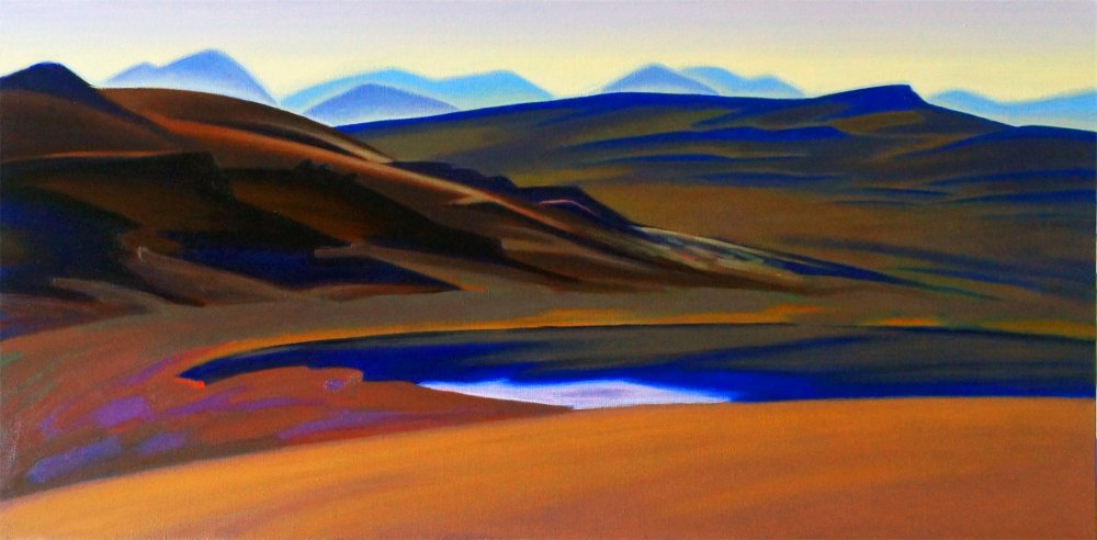 6. Хакасия. Озеро Шунет 哈卡斯的小湖  布面油画  70х140cm  2017 年.jpg