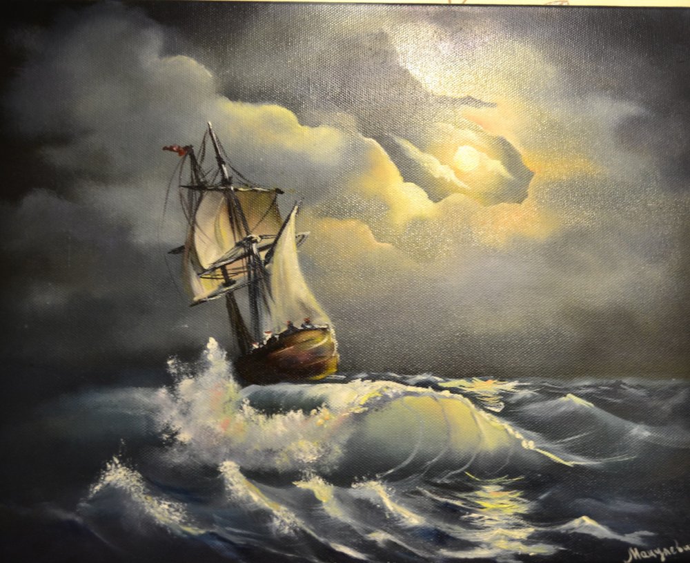 杜德科·娜塔莉娅《风暴》布面油画 40x50cm 2018年.jpg