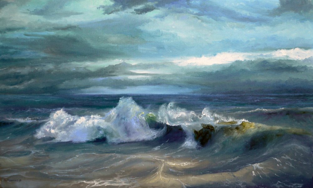 谢尔盖·卢岑科《风暴以前》布面油画100x60cm 2016年.jpg