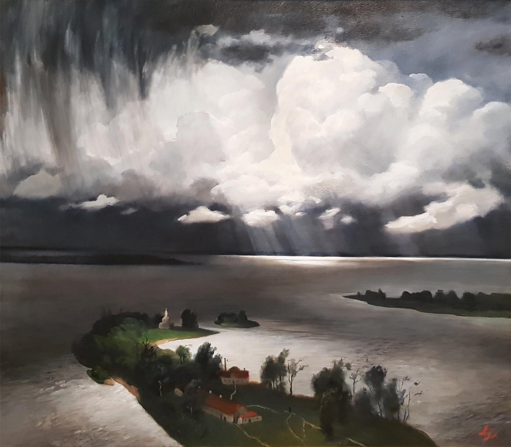 梅连季叶夫·安东《暴风雨来临前》布面油画 120x135cm 2018年.jpg