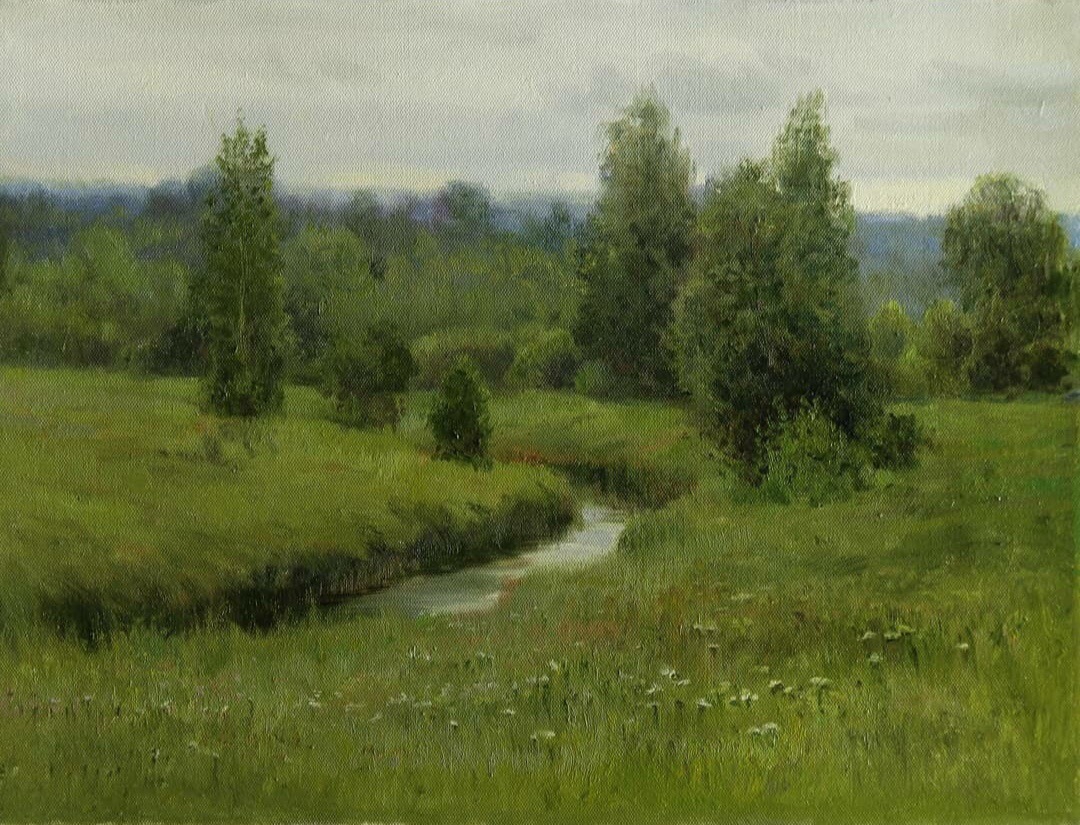 3.Летний день.夏日风景 45х60cm.布面油画 2019年.jpg