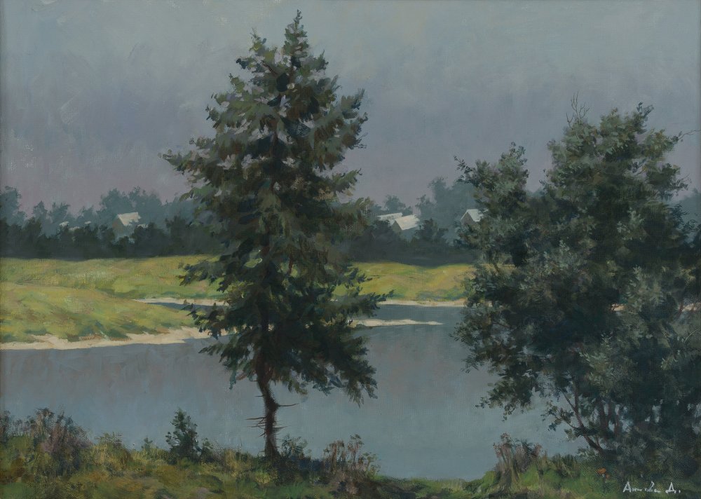 《宁静的傍晚》布面油画 50x70cm 2015 年.jpg