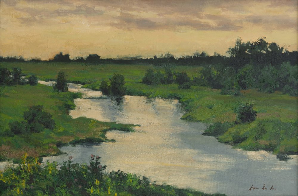 《潺潺流水》布面油画 40x60cm 2017年.jpg