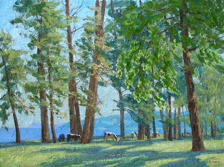 《伏尔加河岸边》布面油画 60x80cm 2010年.jpg