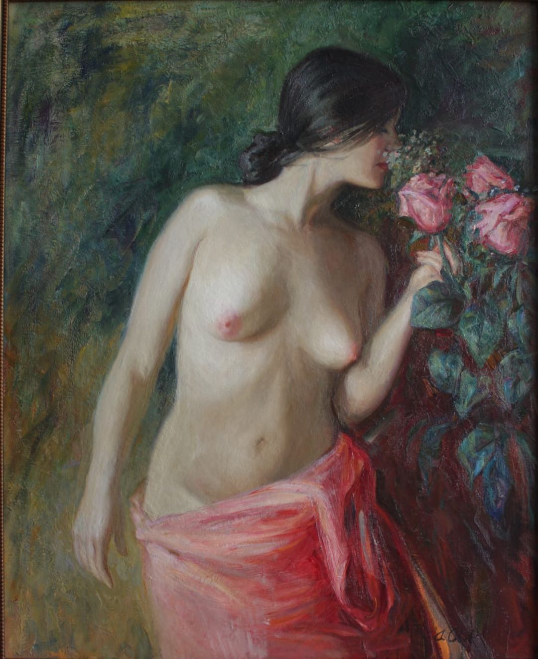 Аромат утрам 清晨的芳香 57х64cm 布面油画 2017年.jpg