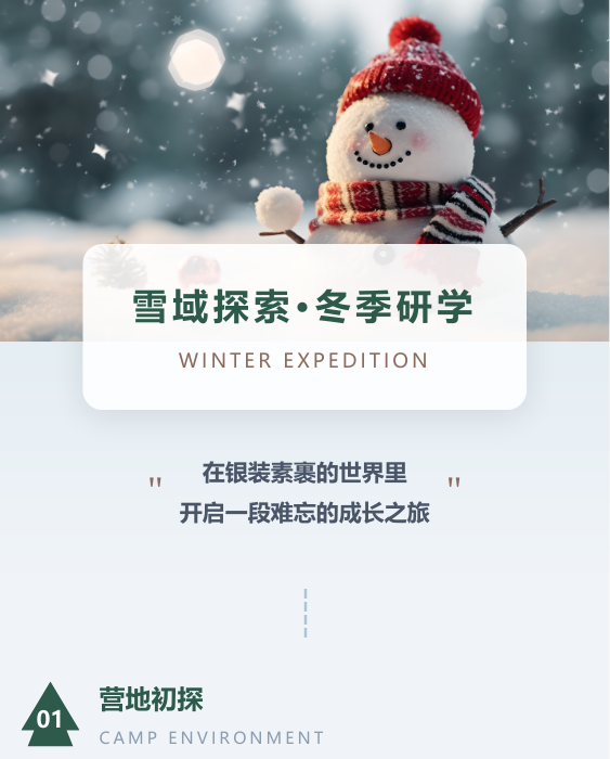 冬季研学研究学习教育模板