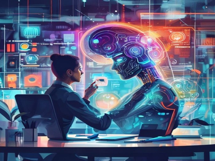 AI 竞争力提升概念图