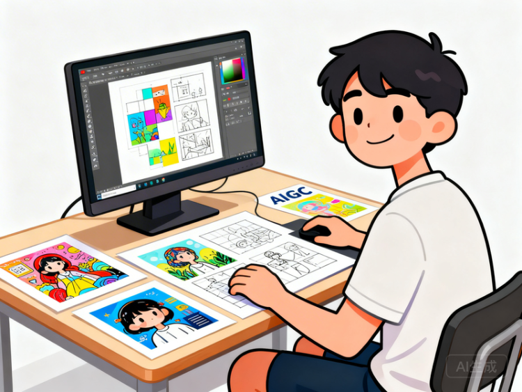 学员使用 AIGC 工具完成创作项目