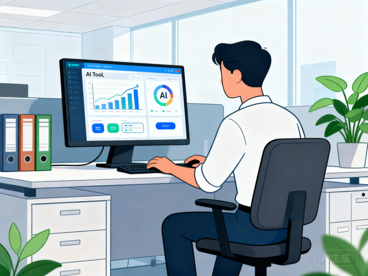 职场人士使用 AI 工具工作