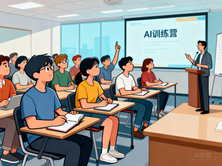 学员在 AI 训练营学习
