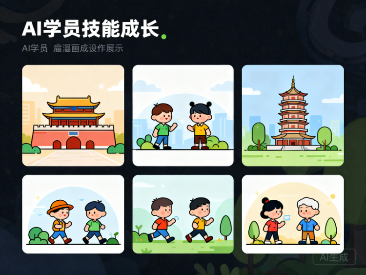 AI 学员作品展示场景