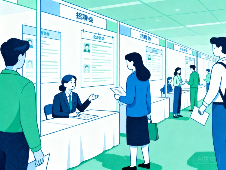招聘会场场景