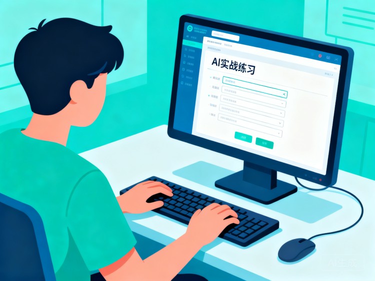 学员进行 AI 实战练习