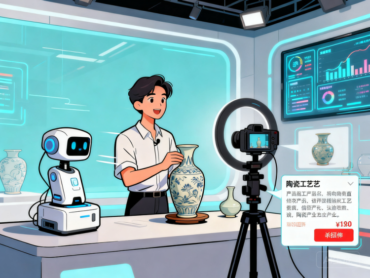 陶瓷电商直播场景