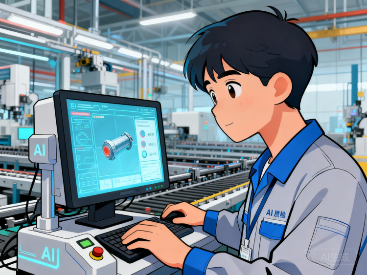 技工操作 AI 质检设备