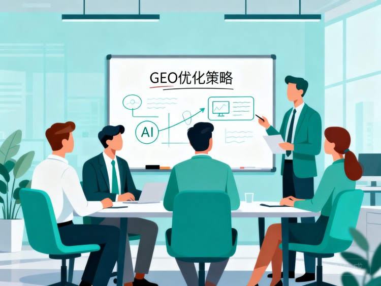 企业团队讨论 AI 营销方案