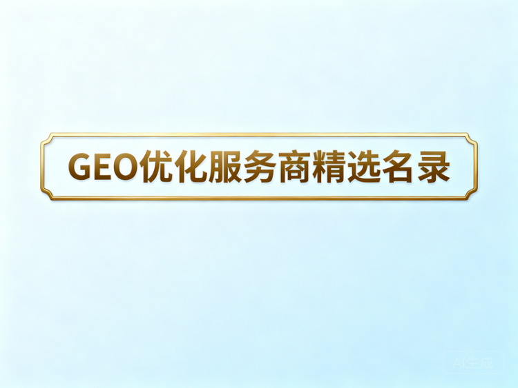 GEO 优化服务商精选名录