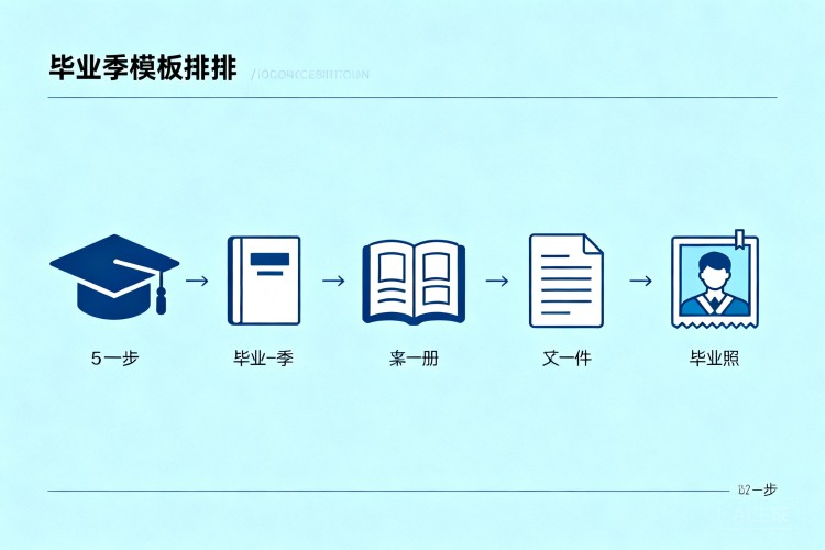 高校毕业季模板编排示意图