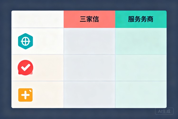 三家服务商对比