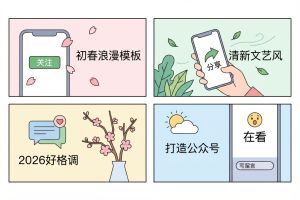 初春浪漫公众号模板排版推荐|2026清新文艺风打造公众号文章好格调