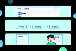 2026 年公众号编辑器在哪里排版推荐：96 编辑器 3 步搞定排版，新手也能轻松上手！