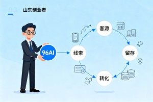 同城本地客源抓取难，山东创业者加入 96AI 增长圈，搭建全自动线索留存转化体系