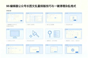 2026 实用入门攻略：96 编辑器公众号长图文批量排版技巧，一键清理杂乱格式实操步骤