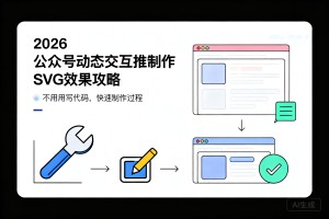 2026 年完整攻略：公众号动态交互推不用写代码快速制作 SVG 效果指南