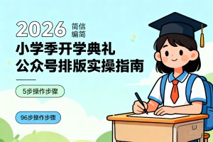 2026 小学秋季开学典礼公众号排版实操指南:5 步上手 96 微信编辑器
