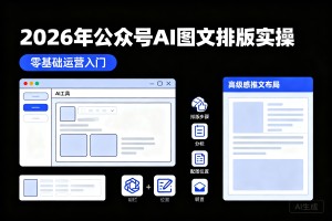 零基础运营入门：2026 公众号 AI 图文排版实操，快速做出高级感推文