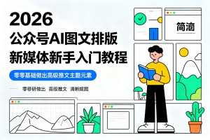 新媒体新手入门教程：2026 公众号 AI 图文排版，零基础也能做出高级推文