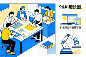 传统行业内容产出耗人力，96AI 增长圈落地 AI 内容工具，批量输出行业营销素材