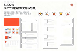 新手运营必看！2026 公众号国庆节放假安排推文排版思路，海量现成模板直接套用