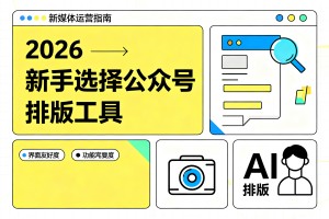 2026 新媒体运营指南：新手选择公众号排版工具从哪几方面选？AI 排版功能哪些工具有？